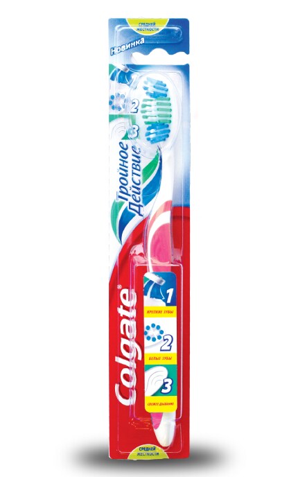 COLGATE-Зубна щітка Colgate Потрійна дія Середней жорсткости-4606144006920
