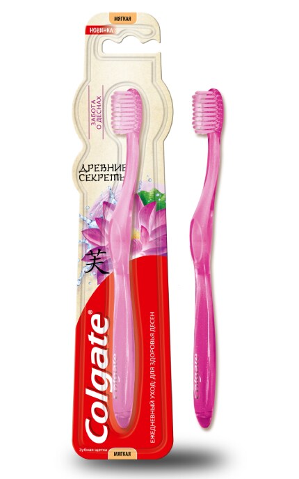 Зубная щетка Colgate Древние Секреты Забота о Ясной Лотос мягкая 1 шт