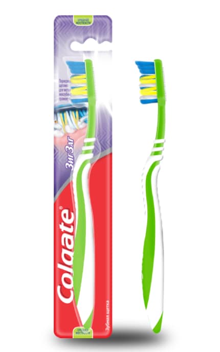 COLGATE-Зубна щітка Colgate ЗiгЗаг Плюс середньої жорсткості-7610196003544