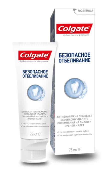 COLGATE-Отбеливающая зубная паста Colgate Безопасное Отбеливание -8718951182516