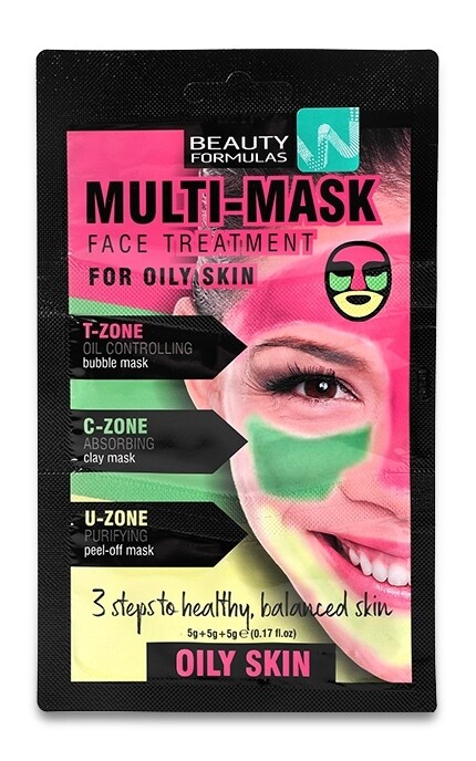BEAUTY FORMULAS-Мультимаскінг Beauty Formulas Для жирної шкіри-5012251013130