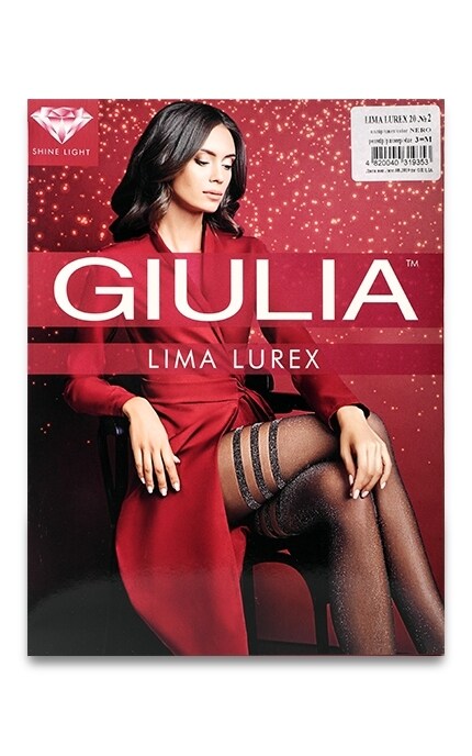 GIULIA-Колготки жіночі Giulia Lima Lurex 20 den Nero Чорні-4820040319353