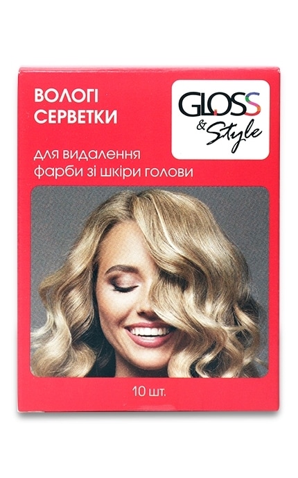 GLOSS&STYLE-Влажные салфетки Gloss & Style для устранения краски с кожи головы-9210000051730