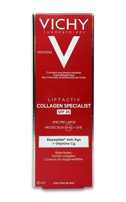 VICHY-Антивіковий крем-догляд Vichy LiftActiv Collagen Specialist для корекції зморшок і контуру обличчя з SPF25-3337875687096