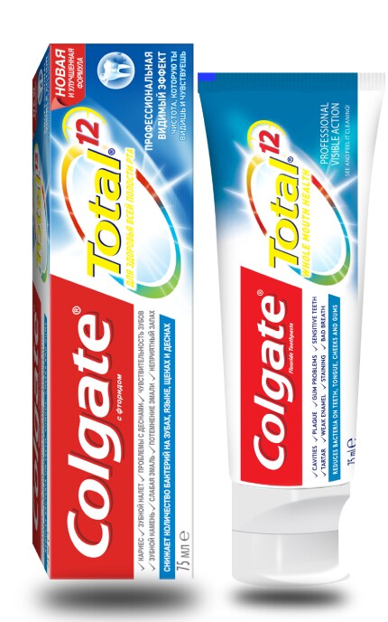 COLGATE-Комплексна антибактеріальна зубна паста Colgate Total 12 Професійна Помітний Ефект-8718951098756