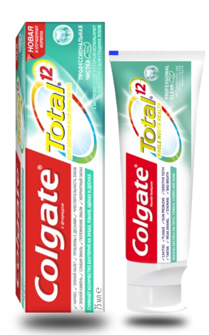 COLGATE-Комплексна антибактеріальна зубна паста Colgate Total 12 Професійне чищення (гель) -6920354816888