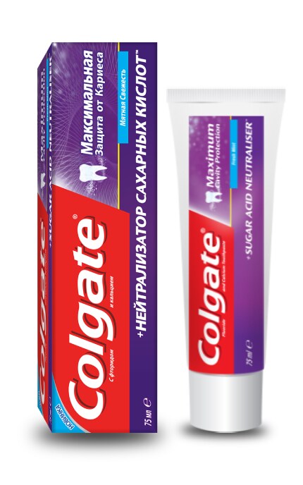 COLGATE-Зубна паста Colgate Максимальний захист від карієсу + нейтралізатор сахарних кислот-8693495044554