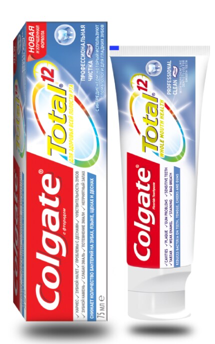 COLGATE-Комплексна антибактеріальна зубна паста Colgate Total 12 Професійне чищення -6920354816895