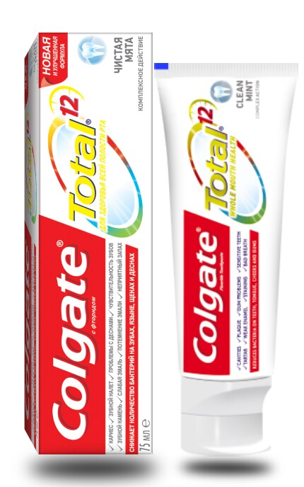 COLGATE-Зубна паста Colgate Total 12 Чиста м'ята Комплексна-6920354816871