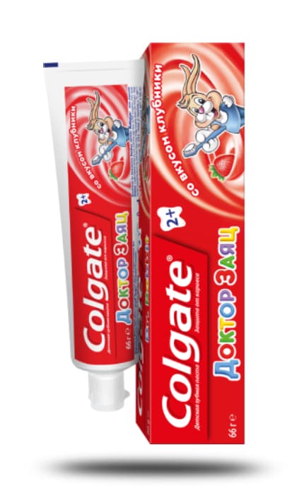 COLGATE-Детская зубная паста Colgate Доктор Заяц вкус клубники-4606144005374