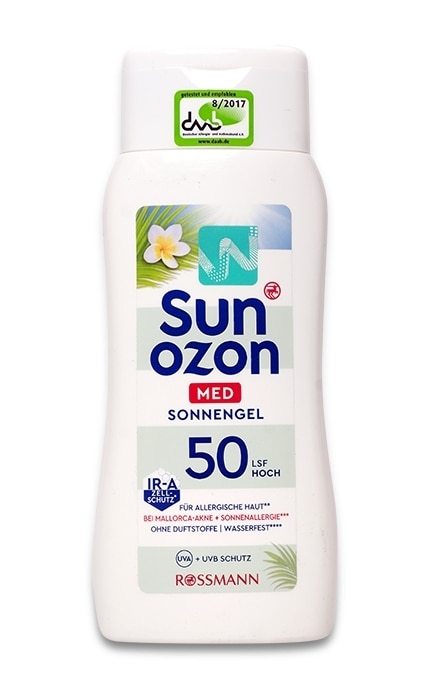 SUNOZON-Гель солнцезащитный Sun Ozon Med Sonnengel SPF 50 Rossmann Для чувствительной кожи-4305615572901