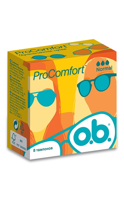 O.B.-Тампони O.B. Pro Comfort Normal, 8 шт.-3574660234305