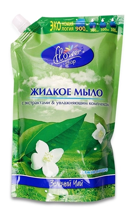 FLOWER SHOP-Мило рідке Flower Shop Зелений чай-4820046282491
