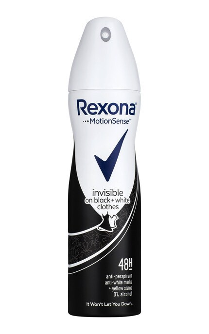 REXONA-Антиперспірант аерозоль rexona невидима на чорному і білому одязі 150МЛ-8717163655757