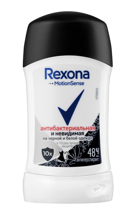 REXONA-Дезодорант-стик Rexona Антибактериальная и Невидимая на черном и белом-46195890