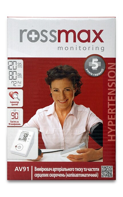Полуавтоматический тонометр Rossmax AV91