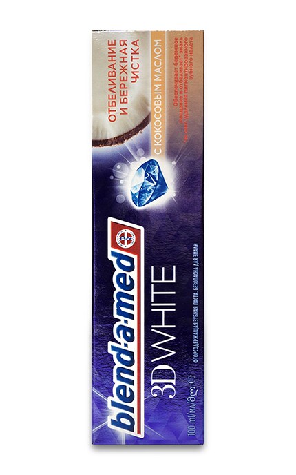 BLEND-A-MED-Зубная паста Blend-a-med 3D White Отбеливание и бережная чистка С кокосовым маслом-8001841142975
