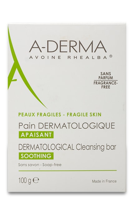 A-DERMA-Дерматологічне мило A-Derma з екстрактом вівса Для подразненої шкіри-3282779285230
