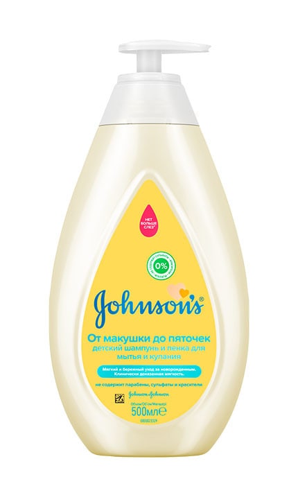 JOHNSONS BABY-Шампунь-пенка для мытья и купания Johnson's Baby От макушки до пяточек детский-3574669909969