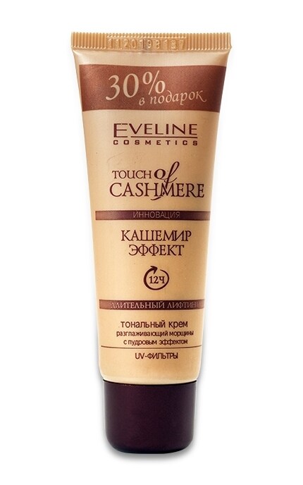 EVELINE-Тональний крем Eveline Cosmetics Touch Of Cashmere Кашемір-ефект, слонова кістка-5907609322845