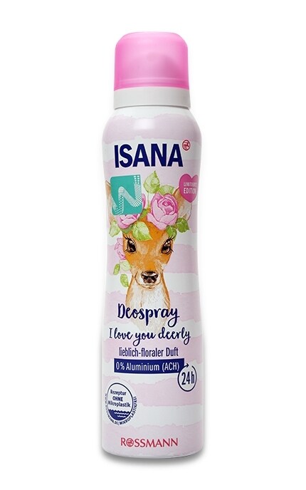ISANA-Дезодорант-спрей Isana I love you deerly 24H Rossmann Для жінок-4305615715254
