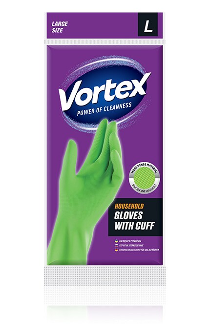VORTEX-Перчатки хозяйственные Vortex с удлиненными манжетами L-4823071620160