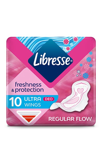 LIBRESSE-Гигиенические прокладки Libresse Ultra Deo, 10 шт.-7322540337938
