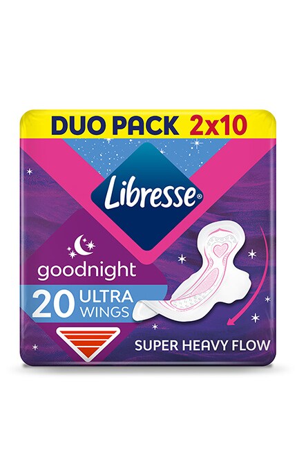 LIBRESSE-Гігієнічні прокладки Libresse Ultra Goodnight Large нічні, 20 шт.-7310791220277