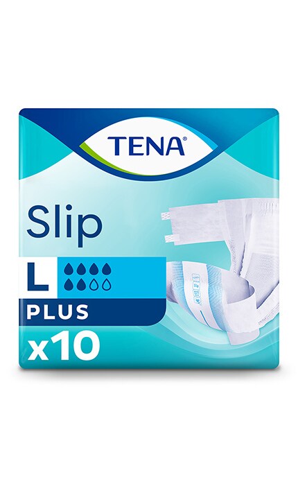 TENA-Подгузники для взрослых TENA Slip Plus, размер Large, 10 шт.-7322541118741
