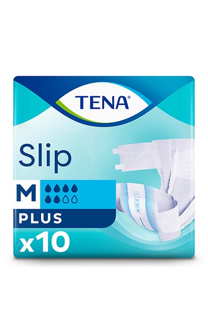 TENA-Подгузники для взрослых TENA Slip Plus, размер Medium, 10 шт.-7322541118215