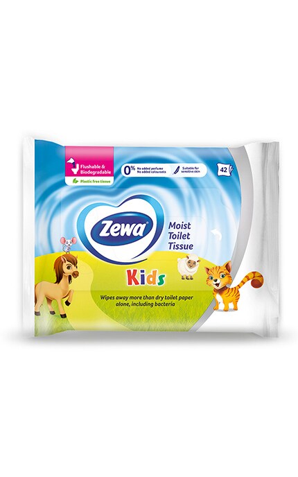 ZEWA-Вологий туалетний папір Zewa Kids, 42 шт.-7322540796551