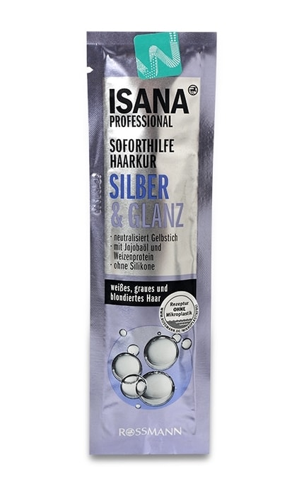 Маска для волос Isana Professional Rossmann Silver & Glanz Серебро и блеск Для окрашенных волос 20 мл
