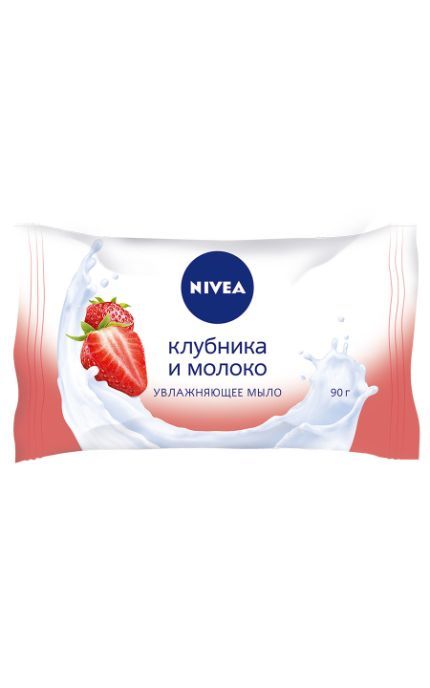 NIVEA-Мило Nivea 90 гр Полуниця і молоко зволожуючий-4005808824328