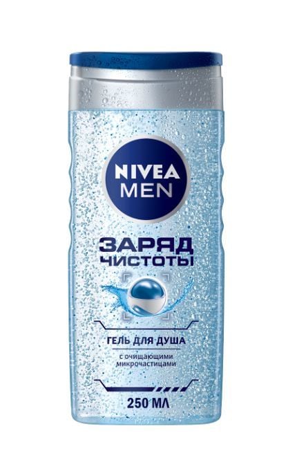 NIVEA-Гель для душа Nivea Men 250 мл Заряд чистоты мужской с очищающими микрочастицами-4005808781447