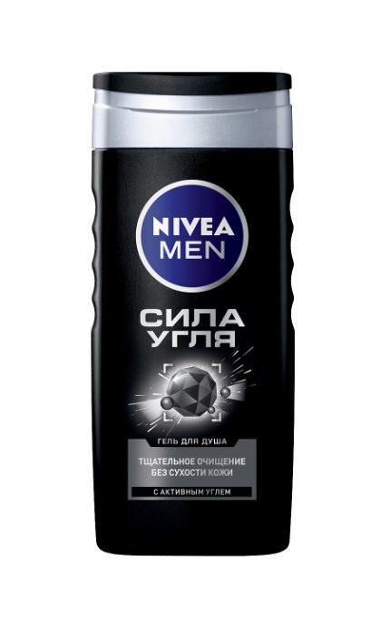 NIVEA-Гель для душу Nivea Men 250 мл Сила вугілля чоловічий очищення без сухості шкіри-4005801199737