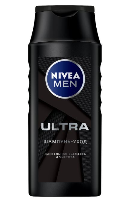 NIVEA-Шампунь Nivea Men 250 мл ULTRA для волос длительная свежесть и чистота с активным углем-4005900492333