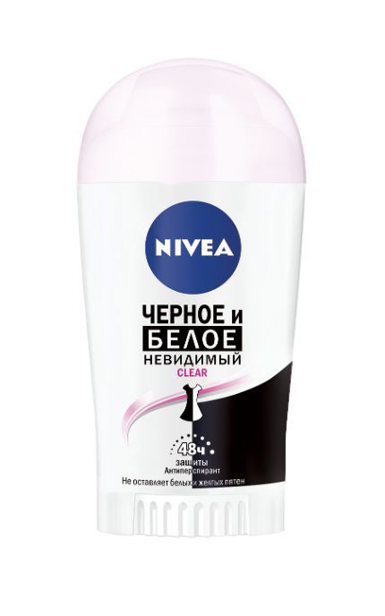 NIVEA-Дезодорант Nivea 40 мл Чорне і Біле Невидимий Clear антиперспірант стік-42213543