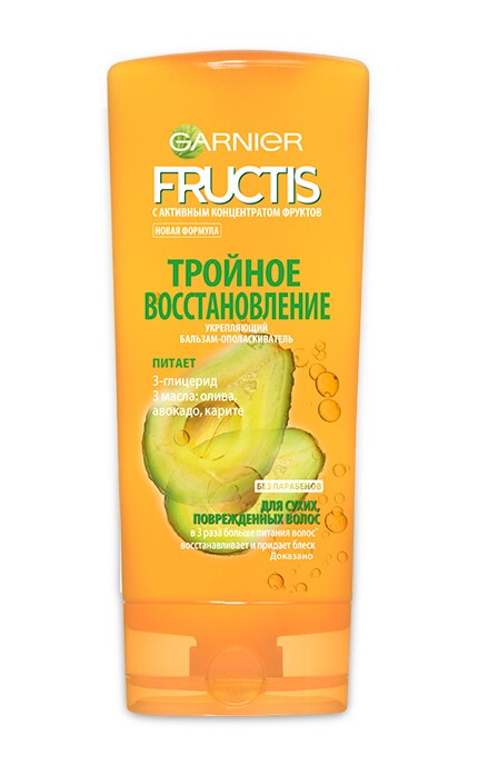 GARNIER FRUCTIS-Бальзам для волос Garnier fructis Тройное восстановление-3600540487100