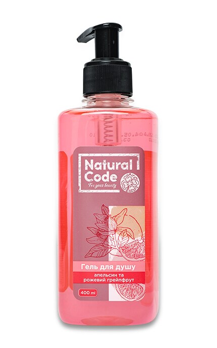 NATURAL CODE-Гель для душу Natural Code Апельсин - Грейпфрут-4820193590449