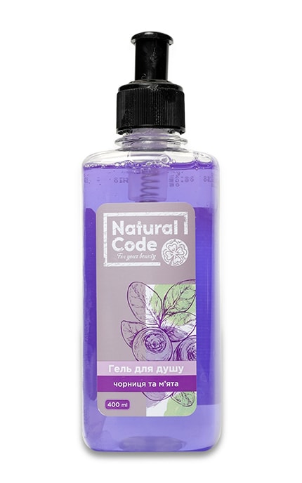 NATURAL CODE-Гель для душу Natural Code Чорниця та м'ята-4820193590425
