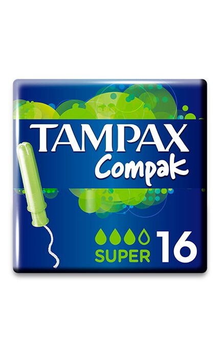 TAMPAX-Тампоны Tampax Compak Super с апликатором 16 шт-4015400104599