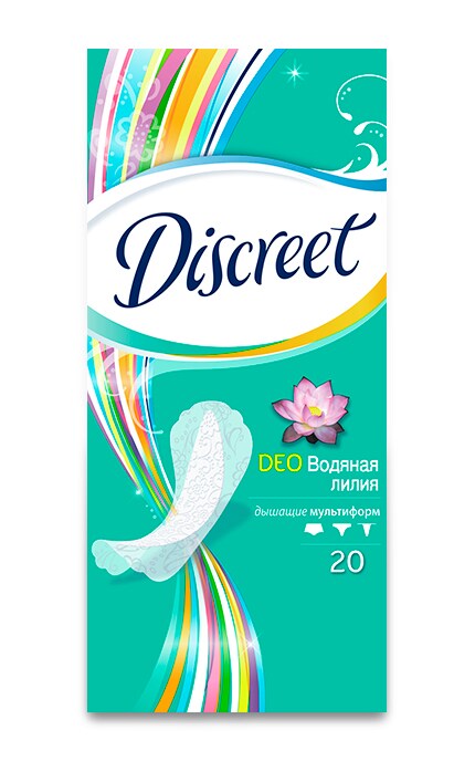 DISCREET-Ежедневные прокладки Discreet Deo Water Lily 20 шт-4015400107835