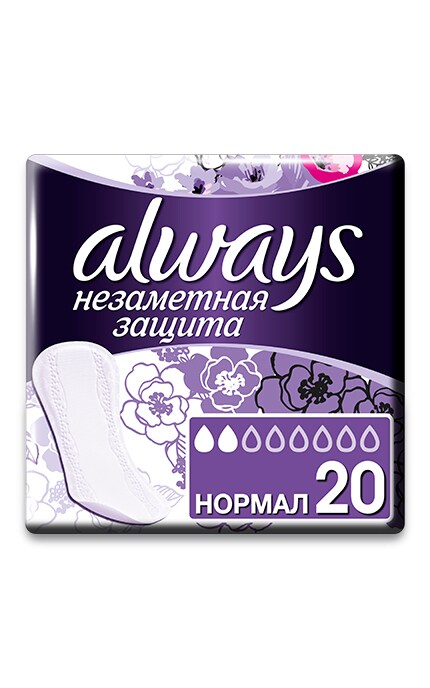 ALWAYS-Ежедневные прокладки Always Незаметная Защита Нормал 20 шт-8001841009353