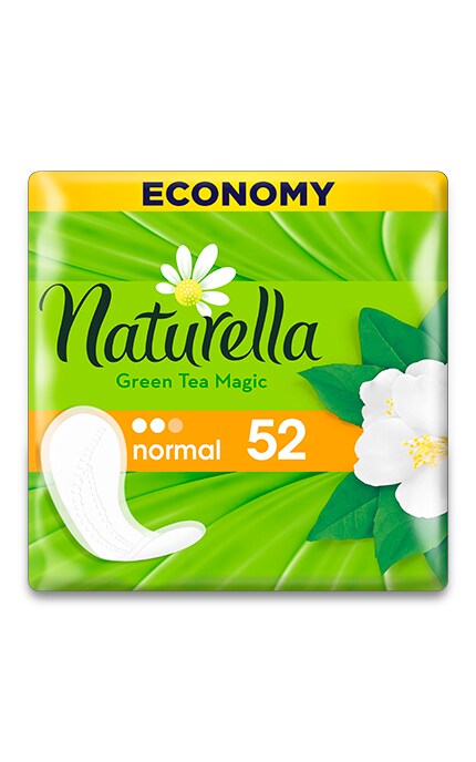 NATURELLA-Щоденні прокладки Naturella Green Tea Magic Normal, 52 шт-8001090603883