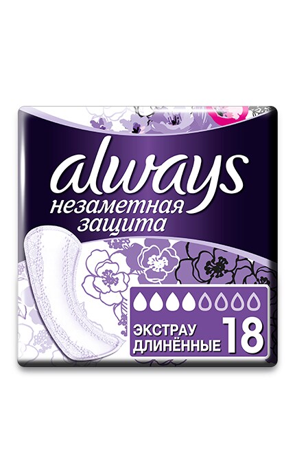 ALWAYS-Щоденні прокладки Always Непомітний Захист Екстра-подовжені 18 шт.-8001841009513