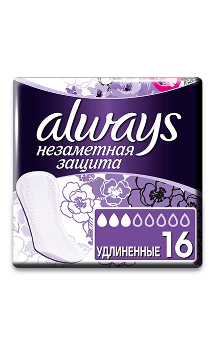 ALWAYS-Щоденні прокладки Always Непомітний Захист Подовжені 16 шт.-8001841009414