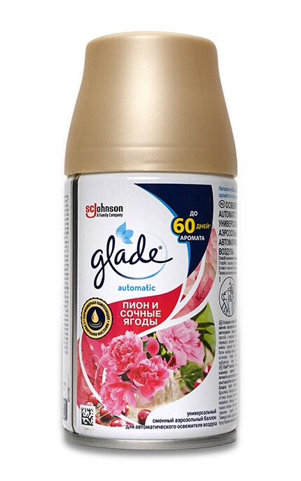 GLADE-Освежитель воздуха Glade аэрозоль Пион и сочные ягоды-9555222605898
