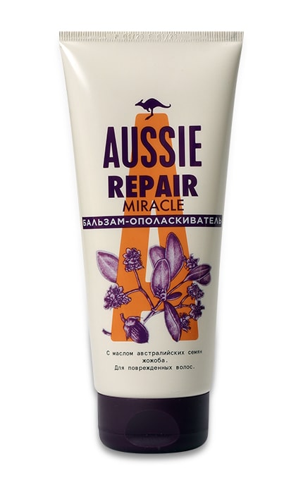 AUSSIE-Бальзам-ополаскиватель Aussie Repair Miracle с маслами австралийского ореха макадамия, семян жожоба и авокадо-8001841700267