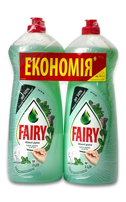 FAIRY-Средство для мытья посуды Fairy Нежные руки Чайное дерево и мята-8001841738680