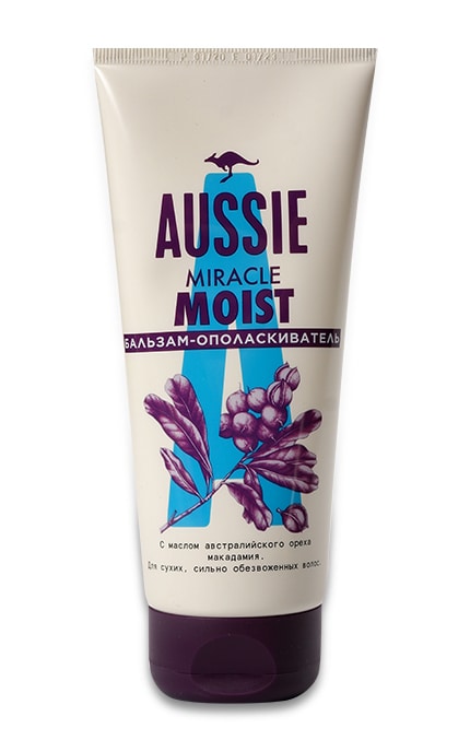 AUSSIE-Бальзам-ополаскиватель Aussie Miracle Moist с маслом австралийского ореха макадамия-8001841700106